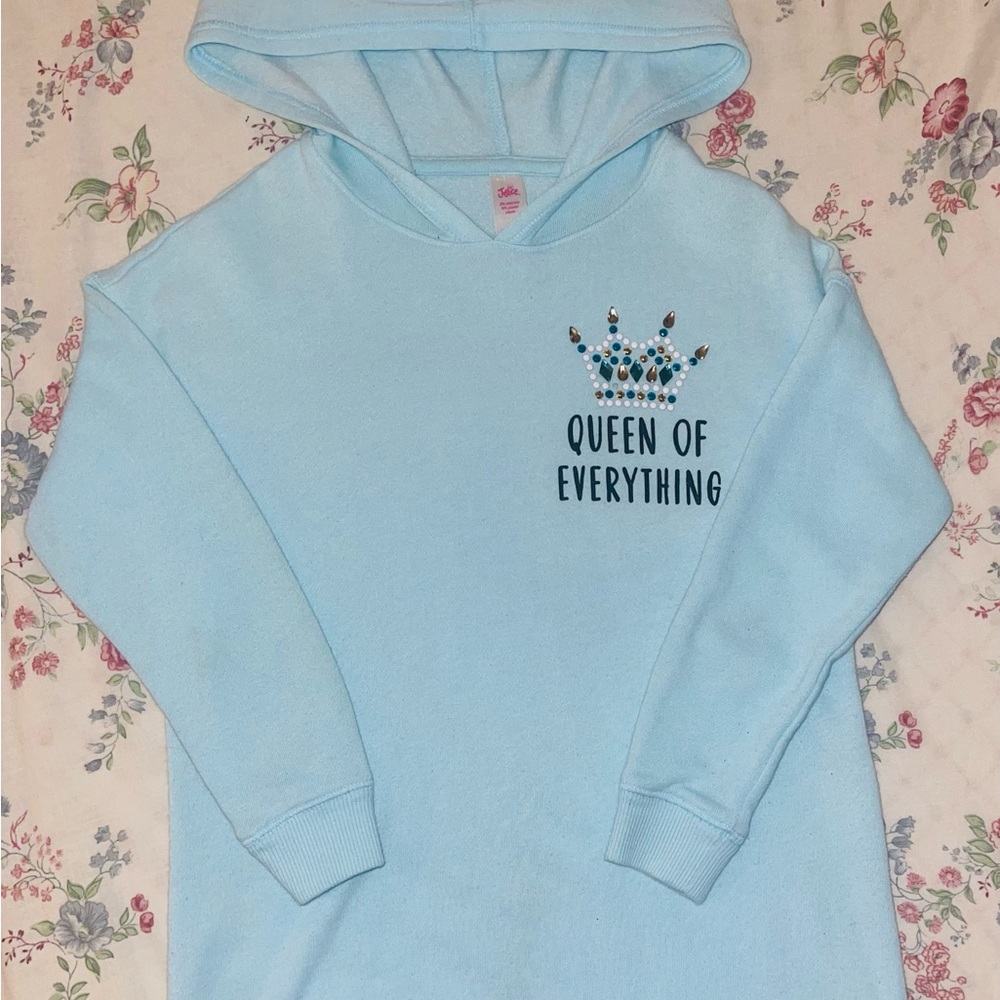 Justice Blue Jacket with Crown Graphic